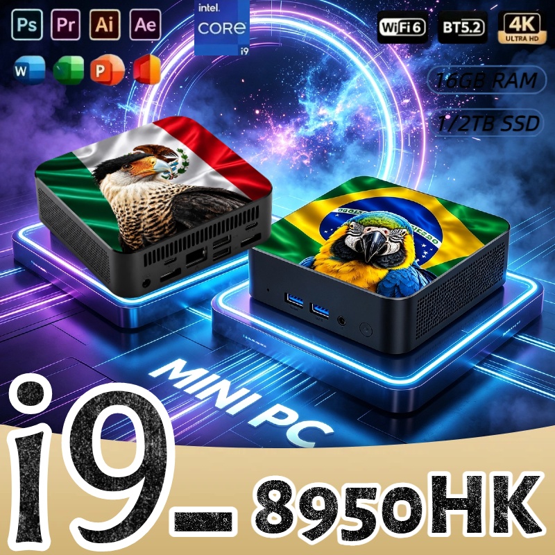 Pc Gaming Desktop - Mini-PC Core i9-8950HK 16GB RAM 2TB