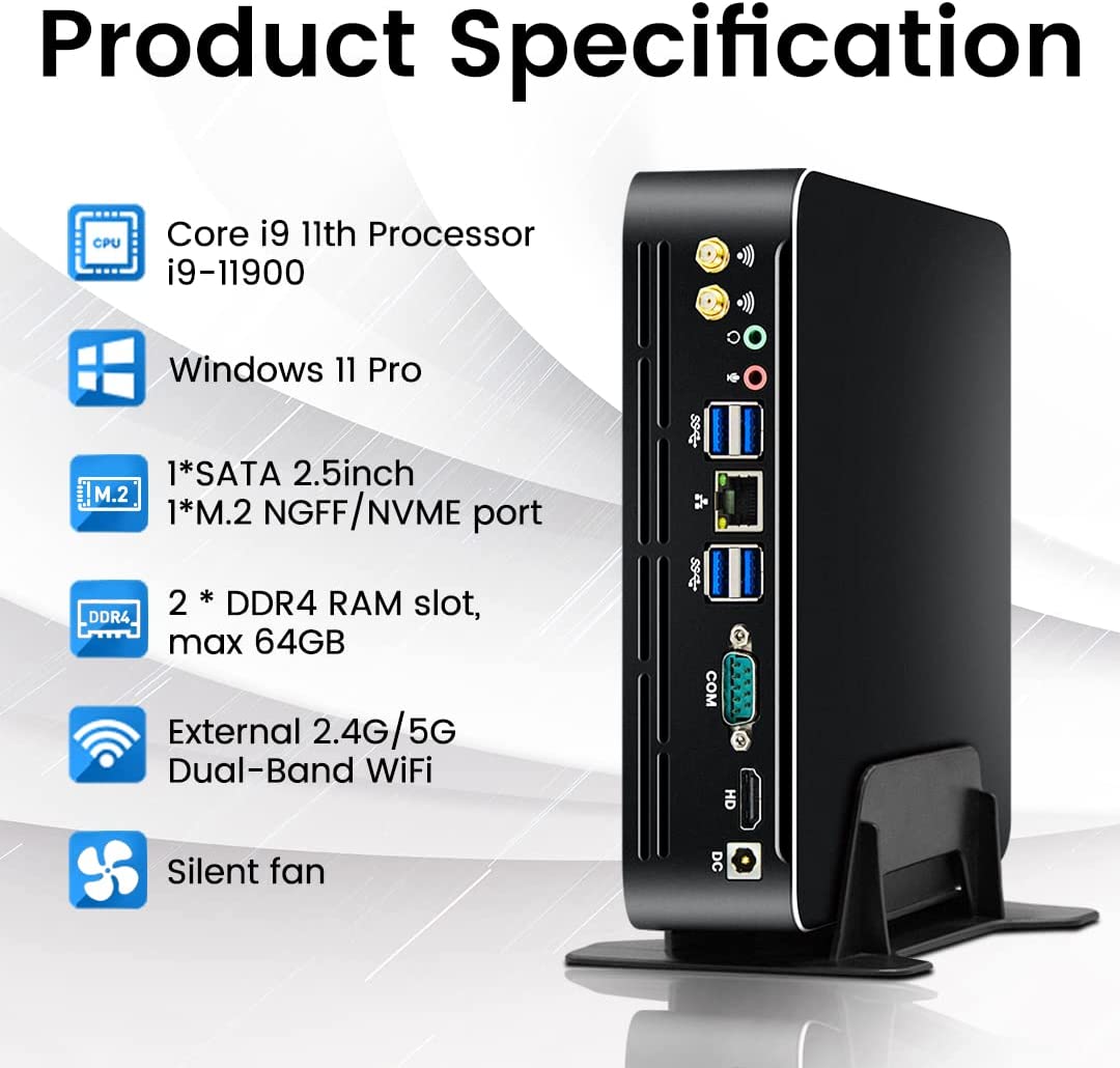 Pc Gaming Core I5 - Partaker 11. Generation Intel Mini-PC Windows