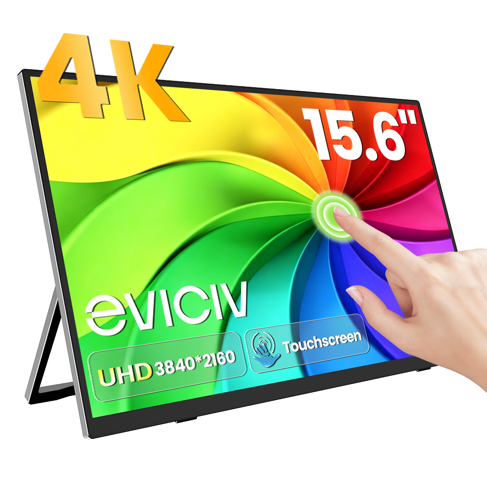Pc Gaming Video - EVICIV 4K tragbarer Monitor 10-Punkt-Touchscreen 15,7