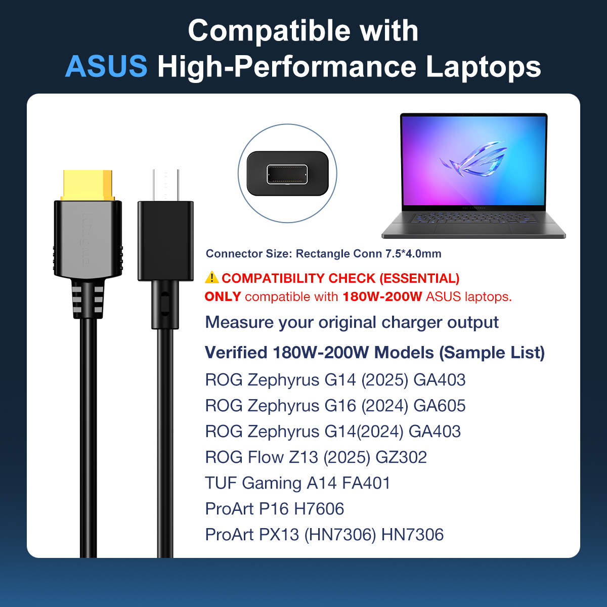 200W 260W Laptop-Ladegerät für – Pc Gaming Rog Bewertung und Preis