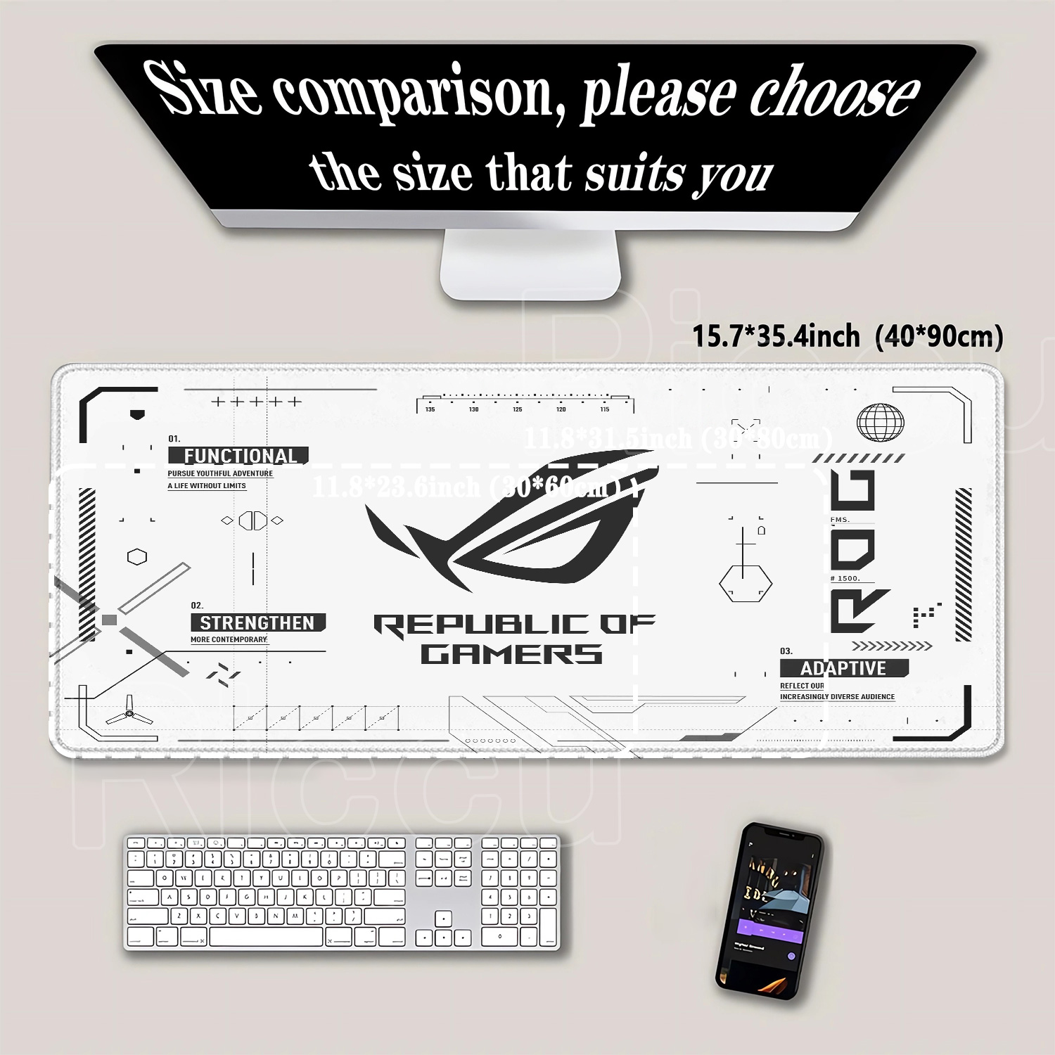 R-ROG Großes Gaming-Mauspad A- – Pc Gaming Rog Bewertung und Preis