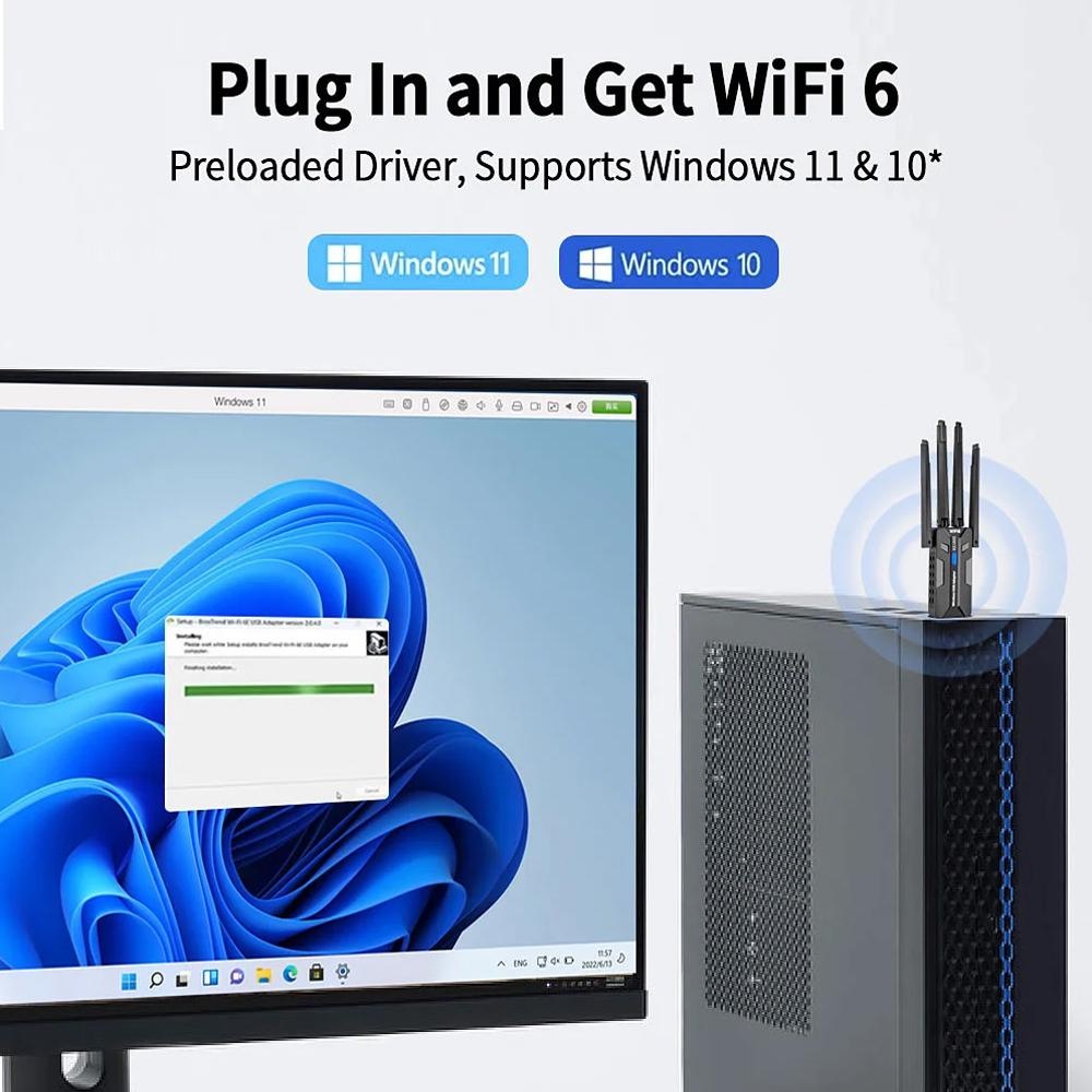 WiFi 6 USB 3.0 Adapter 1800 Mb – Pc Gaming Video Bewertung und Preis